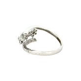 18k White Gold and Diamond Fancy Ring in size 5.5 and total gold weight of 2.52g